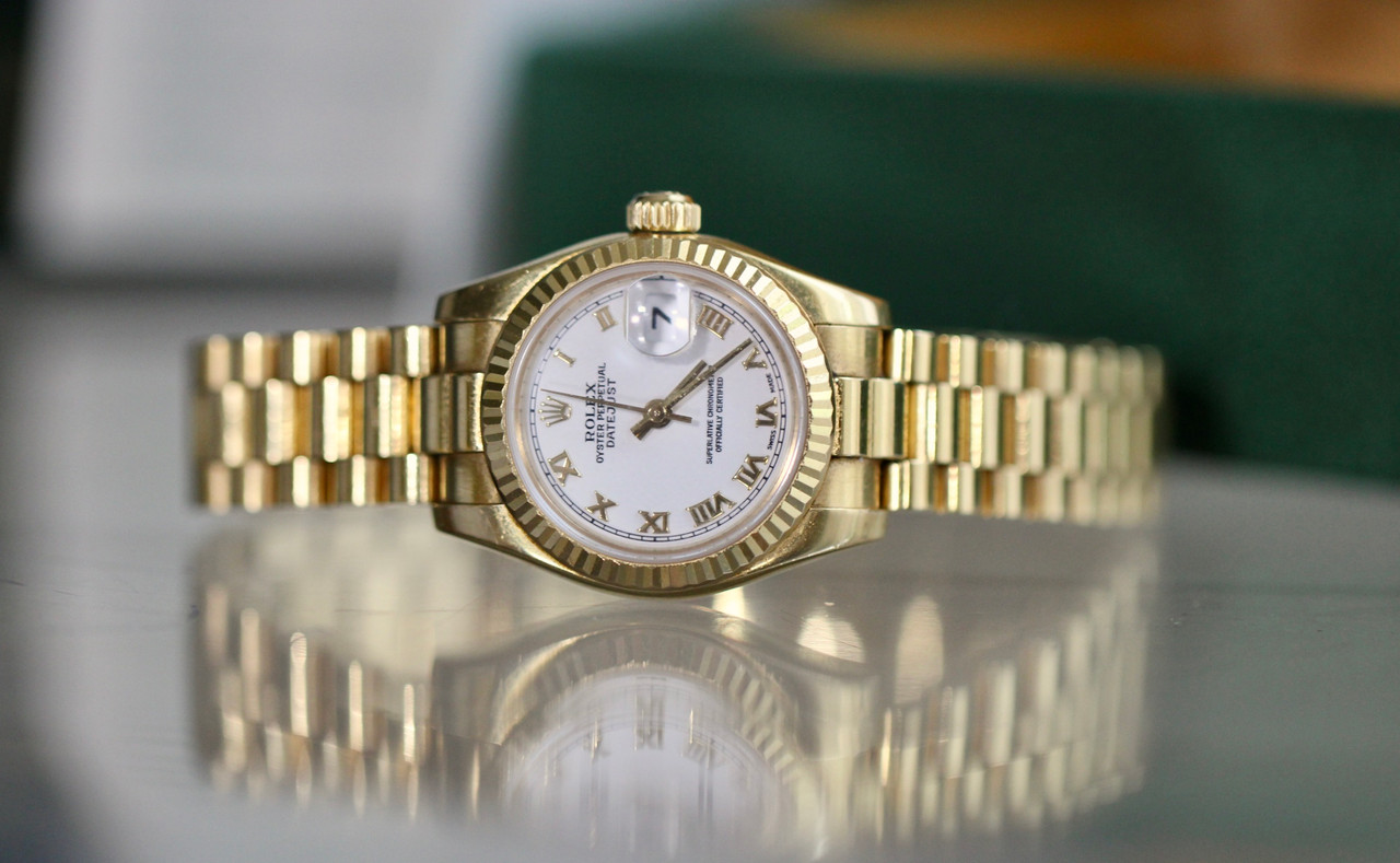 Rolex Datejust Lady - Gold President Watches From SwissLuxury