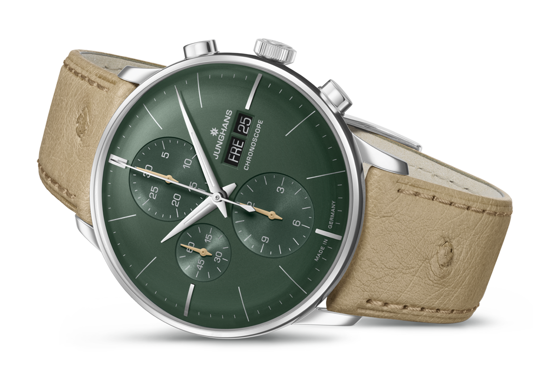Junghans Meister Chronoscope 27/4222.03 Green Dial mens classic