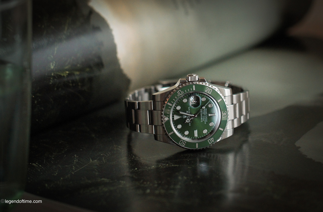 ROLEX 40mm Stainless Steel Submariner Green Ceramic Bezel - Hulk