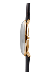 Junghans Max Bill Quartz – Gold‑PVD Edition Ref. 41/7872.02 | 38 mm | Gold‑PVD Case | Silver Dial Date | Leather Strap