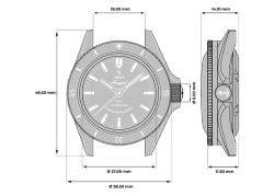 YEMA Navygraf Forces Sous - Marines FOST Bronze Mens Watch