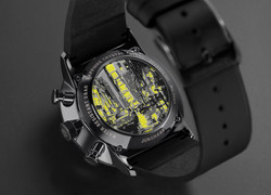 Junghans Form A Chronoscope – Date English Ref. 27/4473.03 | 42 mm | Matte Black Bowl Dial | Black PVD Case & Strap