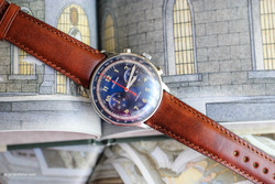 Junghans Meister Telemeter Edition Ref. 27/3587.02 | 40.8 mm | Matte Blue Dial | Brown Leather Strap