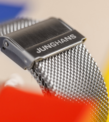 Junghans FORM Quartz Bauhaus Edition – White Dial, Multicolor Markers | Ref. 41/4580.44