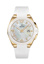 Junghans Spektrum Damen Mega Solar Radio Controlled with white mother-of-pearl dial and stainless steel case