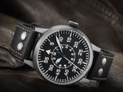Laco 1925 Mens Pilot watch for sale now available online and in store in Chicago - Legend of Time.
PRODUCT DESCRIPTION
PILOT WATCH ORIGINAL - MODEL PADERBORN
PRODUCT.NR.
861749
DELIVERY TIME
2 - 3 DAYS
Made in Germany.
MOVEMENT:
AUTOMATIC MOVEMENT LACO 24
BASIC MOVEMENT ETA 2824.2 (ELABORÉ)
CASE:
DARK SANDBLASTED STAINLESS STEEL CASE WITH "FL23883" ENGRAVING, DOMED AND ANTI-REFLECTIVE SAPPHIRE CRYSTAL, SOLID CASE BACK WITH ENGRAVING
DIAL:
NUMBERS AND FIGURES WITH SUPERLUMINOVA C3
HANDS:
THERMICAL BLUED STEELHANDS FILLED WITH SUPERLUMINOVA C3
STRAP:
BROWN CALF LEATHER STRAP WITH RIVETS
BOX:
BLACK WATCH BOX WITH ZIPPER
DIAMETER:
42,0 MM
HEIGHT:
12,8 MM
LUG WIDTH:
20,0 MM
LUG TO LUG:
50,0 MM
WATERPROOF:
UP TO 5 ATM
WEIGHT:
94,3 G (INCL. STRAP) Laco 1925 Mens Pilot watch for sale now available online and in store in Chicago - Legend of Time.
PRODUCT DESCRIPTION
PILOT WATCH ORIGINAL - MODEL PADERBORN
PRODUCT.NR.
861749
DELIVERY TIME
2 - 3 DAYS
Made in Germany.
MOVEMENT:
AUTOMATIC MOVEMENT LACO 24
BASIC MOVEMENT ETA 2824.2 (ELABORÉ)
CASE:
DARK SANDBLASTED STAINLESS STEEL CASE WITH "FL23883" ENGRAVING, DOMED AND ANTI-REFLECTIVE SAPPHIRE CRYSTAL, SOLID CASE BACK WITH ENGRAVING
DIAL:
NUMBERS AND FIGURES WITH SUPERLUMINOVA C3
HANDS:
THERMICAL BLUED STEELHANDS FILLED WITH SUPERLUMINOVA C3
STRAP:
BROWN CALF LEATHER STRAP WITH RIVETS
BOX:
BLACK WATCH BOX WITH ZIPPER
DIAMETER:
42,0 MM
HEIGHT:
12,8 MM
LUG WIDTH:
20,0 MM
LUG TO LUG:
50,0 MM
WATERPROOF:
UP TO 5 ATM
WEIGHT:
94,3 G (INCL. STRAP)