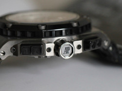 For sale Pre-Owned Audemars Piguet Royal Oak Rubens Barrichello II 26078IO.OO.D001VS.01 Titanium Black Ceramic Limited Edition Rare, archival papers and new unopened leather strap.  Located in Chicago, free shipping in USA. Legend of Time 1 Year Warranty.