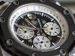 Pre-Owned Audemars Piguet Royal Oak Rubens Barrichello II 26078IO.OO.D001VS.01 Titanium Black Ceramic Limited Edition Rare