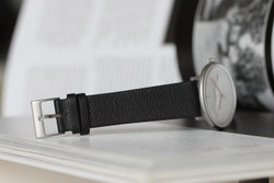 Black Leather strap with tang buckle 

Junghans MAX BILL AUTOMATIC BAUHAUS 027/4009.02 Special Edition
