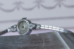 For sale, great condition rare Vintage Nicolet ART DECO ladies watch White Gold & Diamonds Bracelet For sale, great condition rare Vintage Nicolet ART DECO ladies watch White Gold & Diamonds Bracelet
