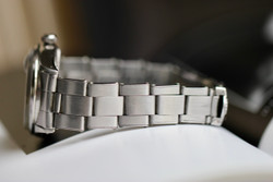 Vintage Rolex Oyster Date Precision 6294, in stainless steel featuring a  Black Dial with Gold hour Markers. Production around 1957.   Roulette Calendar Date.  

Great condition vintage Rolex, please take a look at detailed pictures of the dial and hour markers, bracelet in great condition (rarely seen).   If you have any questions, please let us know.
