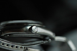 Vintage Rolex Oyster Date Precision 6294, in stainless steel featuring a  Black Dial with Gold hour Markers. Production around 1957.   Roulette Calendar Date.  

Great condition vintage Rolex, please take a look at detailed pictures of the dial and hour markers, bracelet in great condition (rarely seen).   If you have any questions, please let us know.
