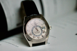 Rolex Watch 326139 Sky-Dweller Annual Calendar Dual Timezone  Ivory Dial - White Gold - Black Leather  Rolex Watch 326139 Sky-Dweller Annual Calendar Dual Timezone  Ivory Dial - White Gold - Black Leather