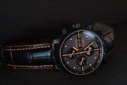 Mido Swiss Mens Watch Multifort Special Edition II Chronograph Black and Orange M005.614.36.05122 Full Set - for sale from Legend of Time - Chicago Watch Center