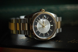 Rolex Datejust 36 mm Tuxedo Dial Oyster Brc Yellow Gold & Steel 116233 Complete