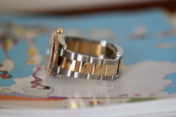 Rolex Datejust 36 mm Tuxedo Dial Oyster Brc Yellow Gold & Steel 116233 Complete