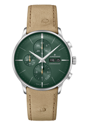 Junghans Meister Chronoscope 27/4222.03 Green Dial mens classic watch  made in Germany