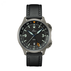 LACO PILOT WATCHES SPECIAL MODEL FRANKFURT GMT SCHWARZ