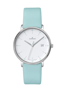 Junghans Form Damen Quartz Ref. 047/4455 | 34.1 mm | Silver Dial with Date front view