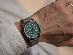 Laco Limited Edition of 250 Aachen Grün Green 39 mm Automatic Pilot Watch – Ref. 862190