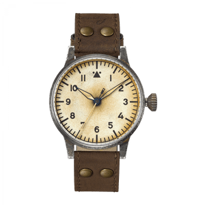 Laco Florenz Erbstück Pilot Watch 42mm Ref 861945 Hand Aged Case