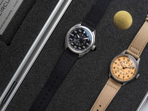 Laco x Circula ProLab limited 2 watch set Ref. 862193 with sand dial and black dial watches