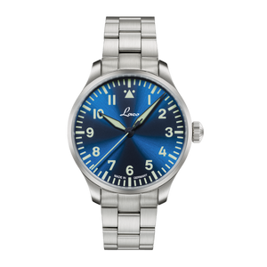 Laco Pilot Watches BASIC Augsburg Blaue Stunde 39 MB  Ref 862102.2.MB - blue dial mens watch