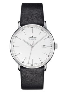 Junghans FORM A Automatic Silver Dial Black Leather 27/4730.00 front view