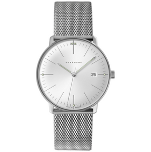 Junghans Max Bill Quartz 41/4463.46 silver dial Milanese bracelet