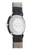 Junghans Max Bill Hand-Winding 27/3702.02 watch with polished black dial and black leather strap caseback