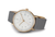 Junghans Max Bill Damen Quartz Ref. 47/7854.02 | 32.7 mm | Gold PVD Case · Soft Grey Leather Strap