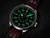 View of the luminous hand and markers for Laco Aachen 39 mens pilot watch