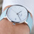 Junghans Form Damen Quartz Ref. 047/4455 | 34.1 mm | Silver Dial with Date on the wrist dial close up
