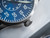 Laco Aachen Blaue Stunde Type-B pilot watch blue sunray dial detail