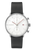 Junghans Max Bill Chronoscope Bauhaus 27/4303.02 white dial red chronograph hand front view