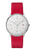 Junghans Max Bill Mega Solar – Red Strap & Red Numerals | Ref. 059/4325.02 front view