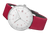 Junghans Max Bill Mega Solar – Red Strap & Red Numerals | Ref. 059/4325.02 front view
