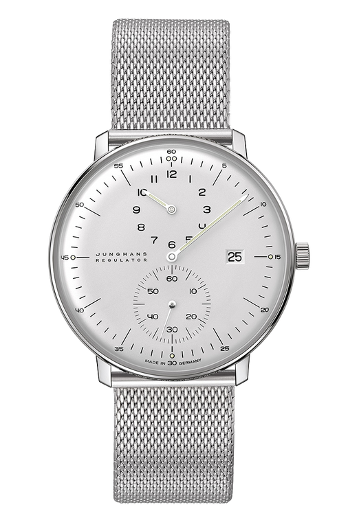 Junghans Max Bill Regulator 027/4492.46 automatic watch with white dial and stainless steel bracelet