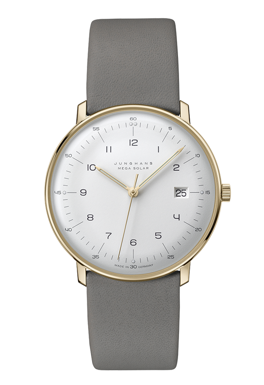 Junghans Max Bill Mega Solar Ref. 59/7324.02 | Golden Sand PVD Coated | Solar-Powered Quartz Precision
