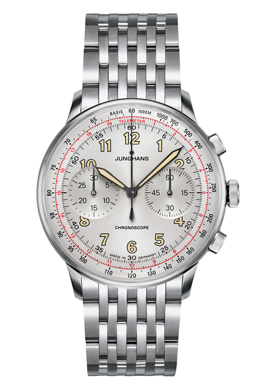 Junghans Meister Telemeter 27/3880.46 silver dial automatic chronograph