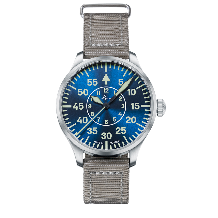 Laco Aachen Blaue Stunde 39 automatic pilot watch Ref. 862103.2 front view