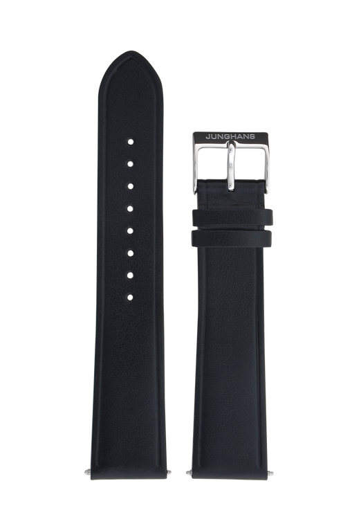Junghans 20 mm Black Cowhide Leather Strap Genuine