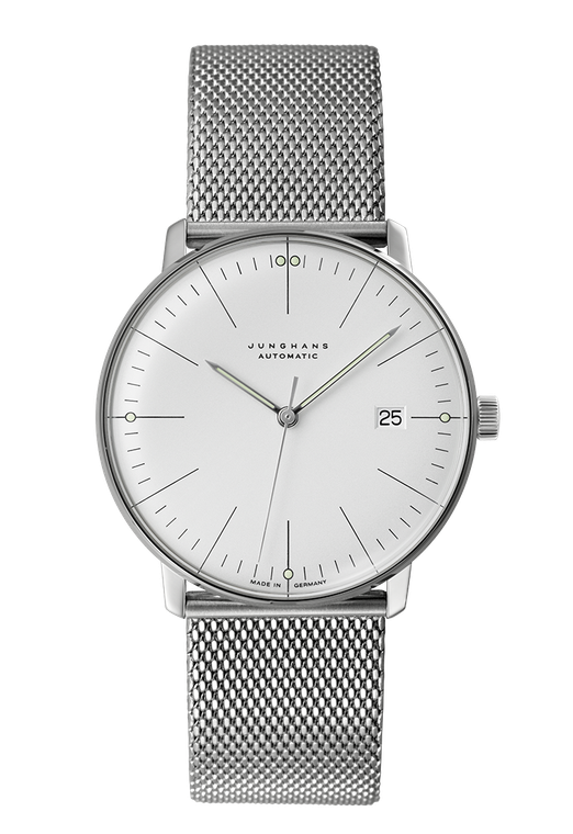 Junghans Max Bill Automatic 27/4002.46 38mm Bauhaus watch with mesh bracelet and date