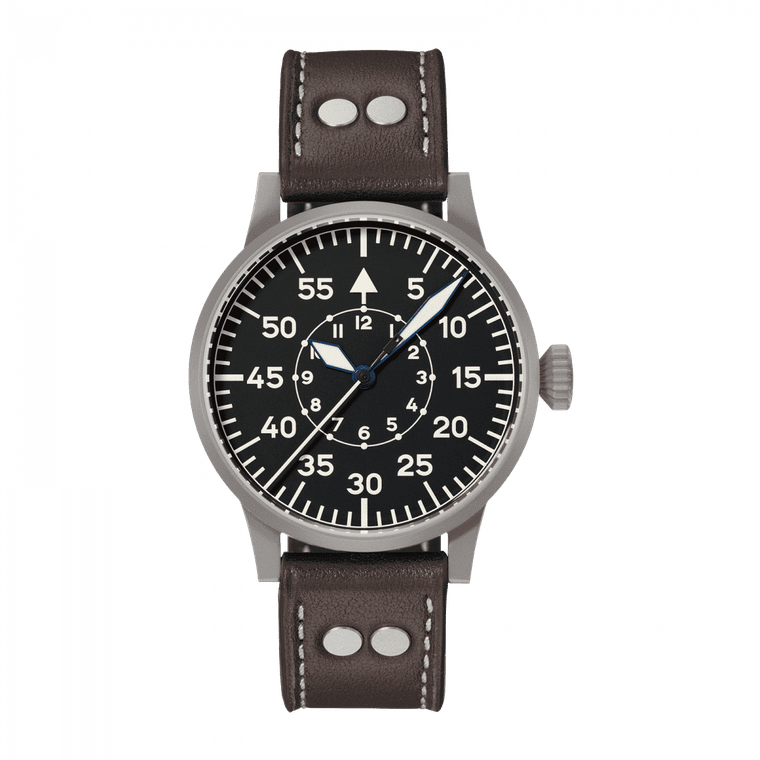 Laco 1925 PADERBORN Mens Pilot watch Sandblasted Steel Automatic