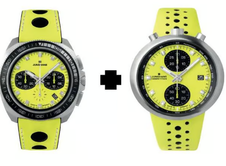 Junghans 1972 Competition FIS Lemon limited edition two-watch set