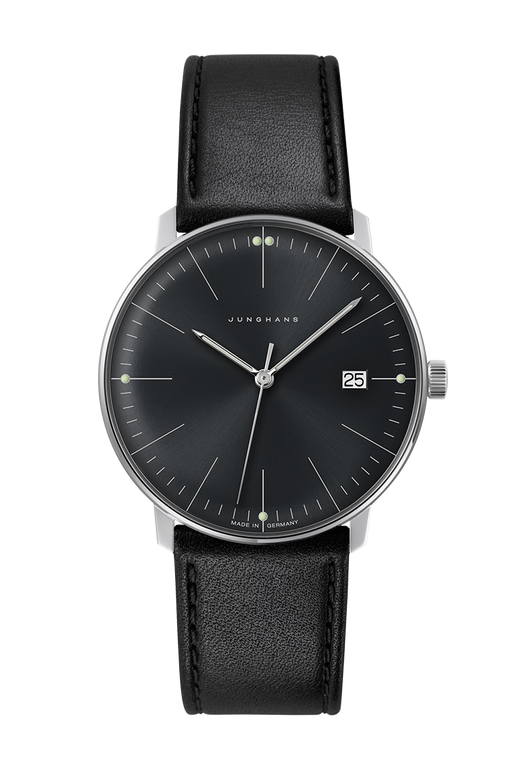 For sale, JUNGHANS MAX BILL QUARTZ 041/4465.02 Black Dial, Purist Dial, Made in Germany.