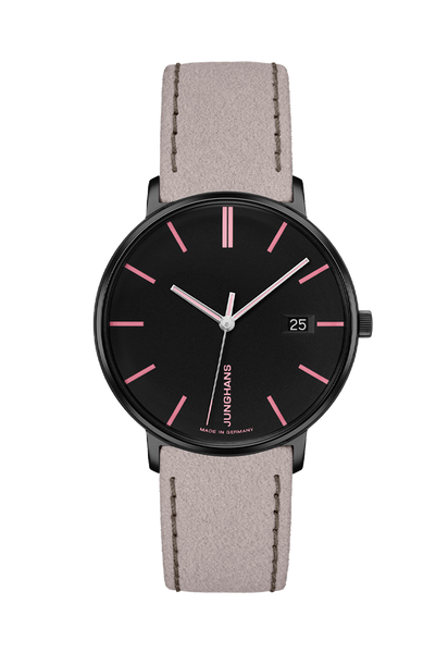 JUNGHANS 腕時計 レディース junghans FORM Damen Ladies watch Black dial Pink markers