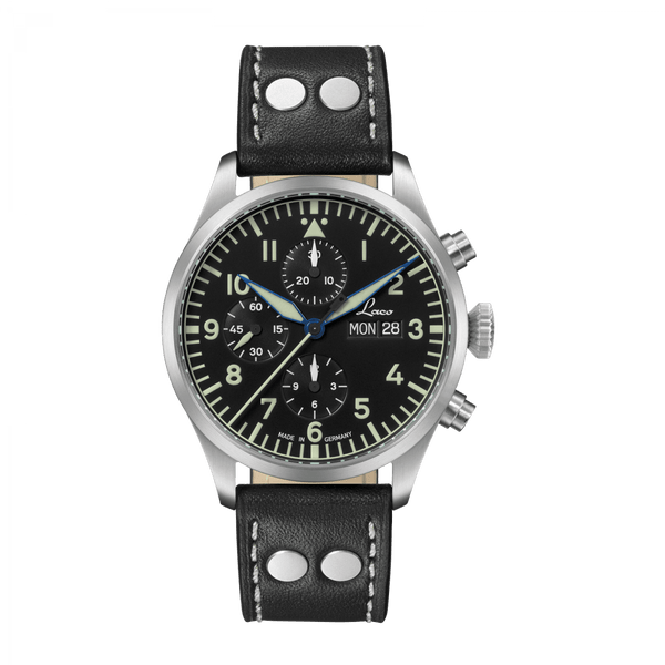Laco Kiel.2 Schwarz Pilot Chronograph 43mm Ref 862148 | Legend of Time
