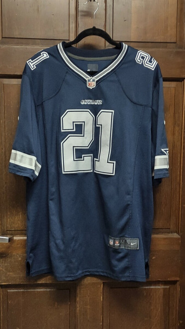 Nike On Field Blue Dallas Cowboys #21 Ezekiel Elliott Jersey Men's Size XXL 2XL