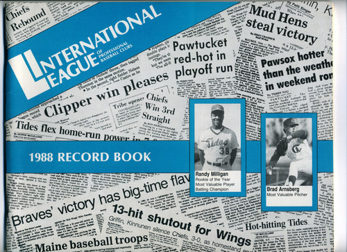 Vintage 1988 International League of Professional Baseball Clubs Record Book